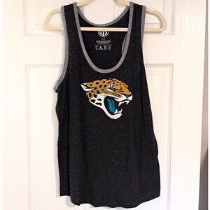 OTS Jacksonville Jaguars NFL Football Tank Top Shirt XL Black/Gray Trim
